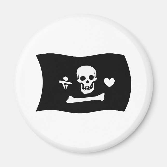 Imán de la bandera de Stede Bonnet (Frente)