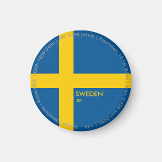 Imán de la bandera de Suecia