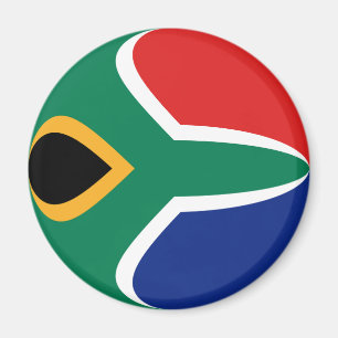 Imán de la bandera de Suráfrica Fisheye