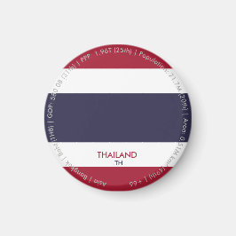 Imán de la bandera de Tailandia