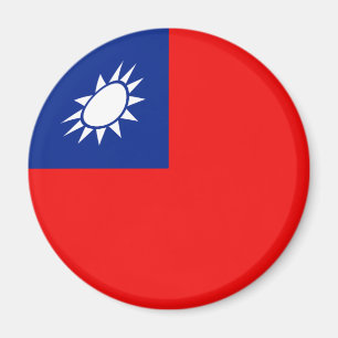 Imán de la bandera de Taiwán Fisheye