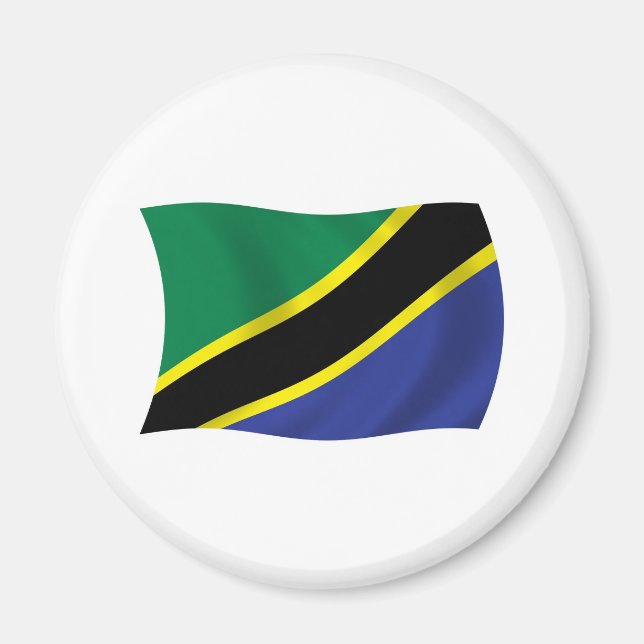 Imán de la bandera de Tanzania (Frente)
