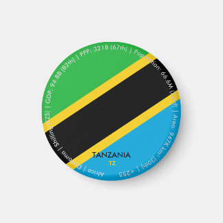 Imán de la bandera de Tanzania