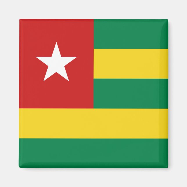 Imán de la bandera de Togo (Frente)