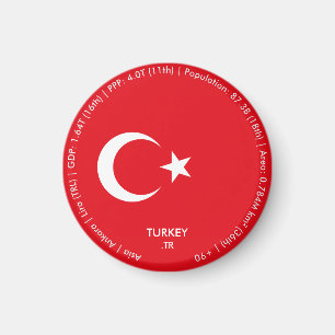 Imán de la bandera de Turquía