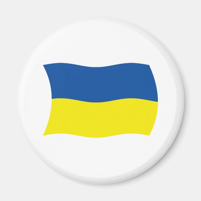 Imán de la bandera de Ucrania (Frente)
