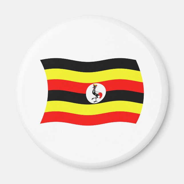 Imán de la bandera de Uganda (Frente)
