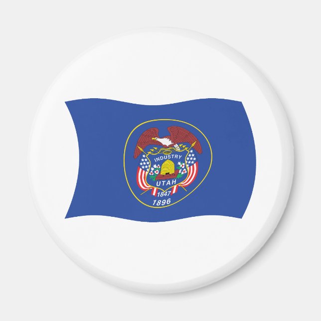Imán de la bandera de Utah (Frente)