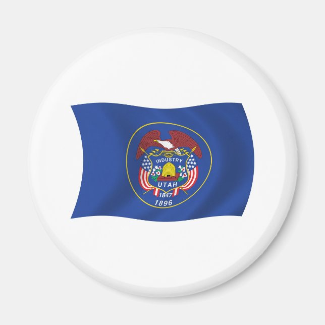 Imán de la bandera de Utah (Frente)