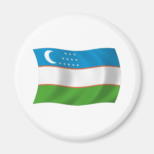 Imán de la bandera de Uzbekistán
