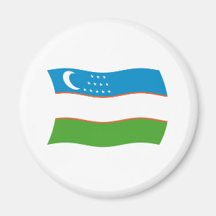 Imán de la bandera de Uzbekistán