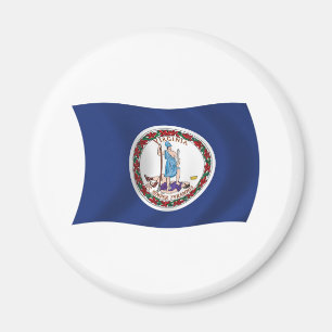 Imán de la bandera de Virginia