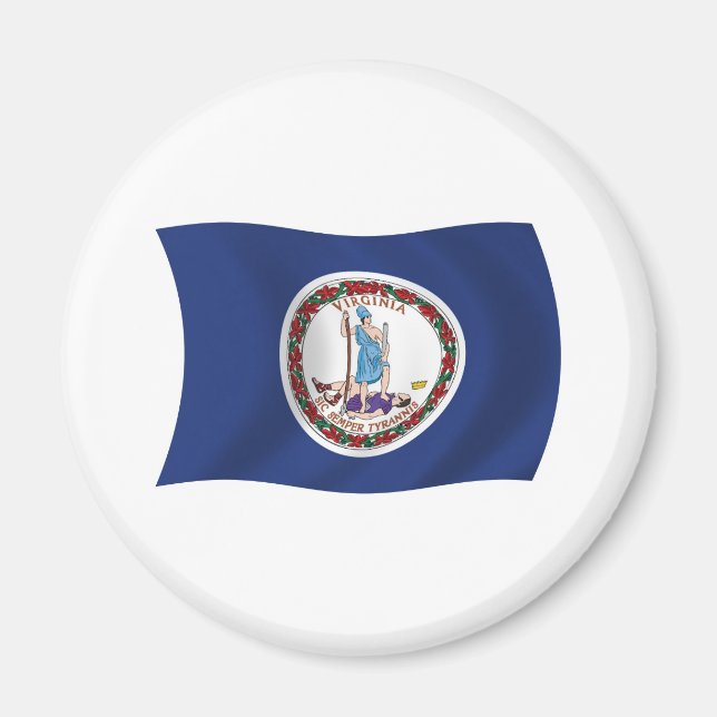 Imán de la bandera de Virginia (Frente)