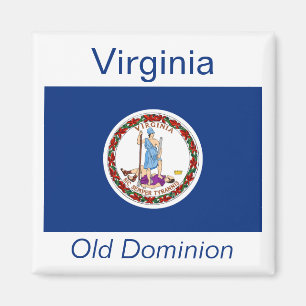 Imán de la bandera de Virginia