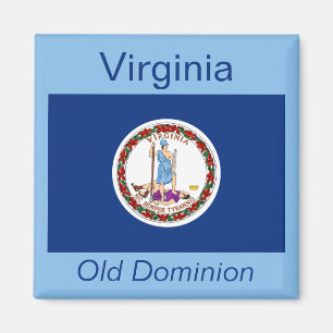 Imán de la bandera de Virginia