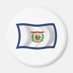 Imán de la bandera de Virginia Occidental