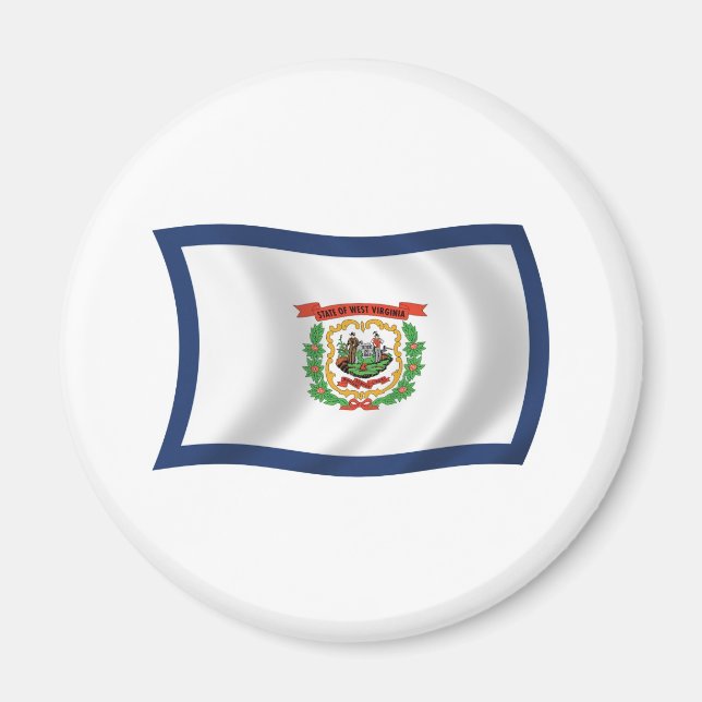 Imán de la bandera de Virginia Occidental (Frente)