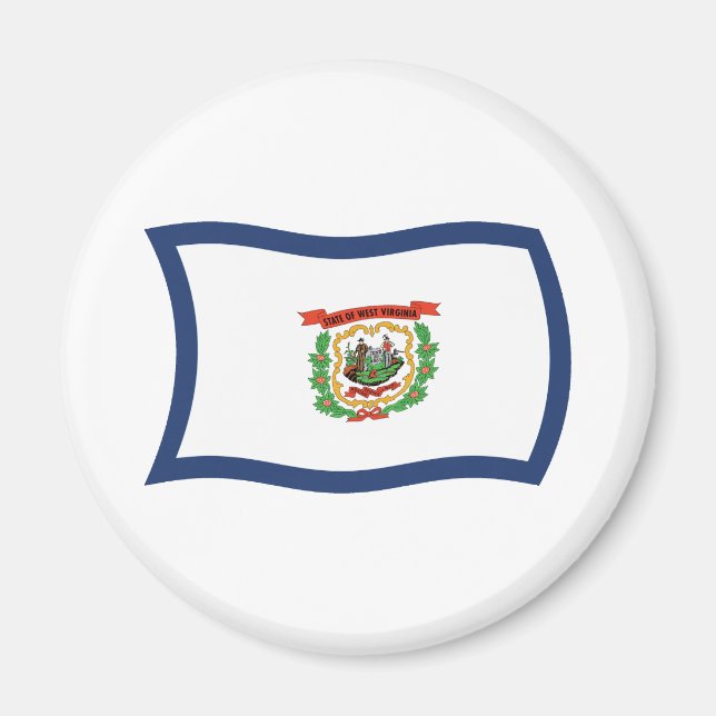 Imán de la bandera de Virginia Occidental (Frente)