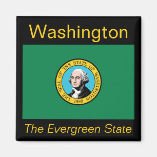 Imán de la bandera de Washington