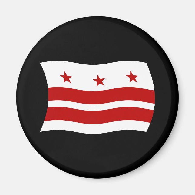 Imán de la bandera de Washington D.C. (Frente)