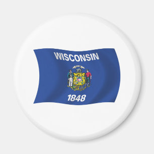 Imán de la bandera de Wisconsin