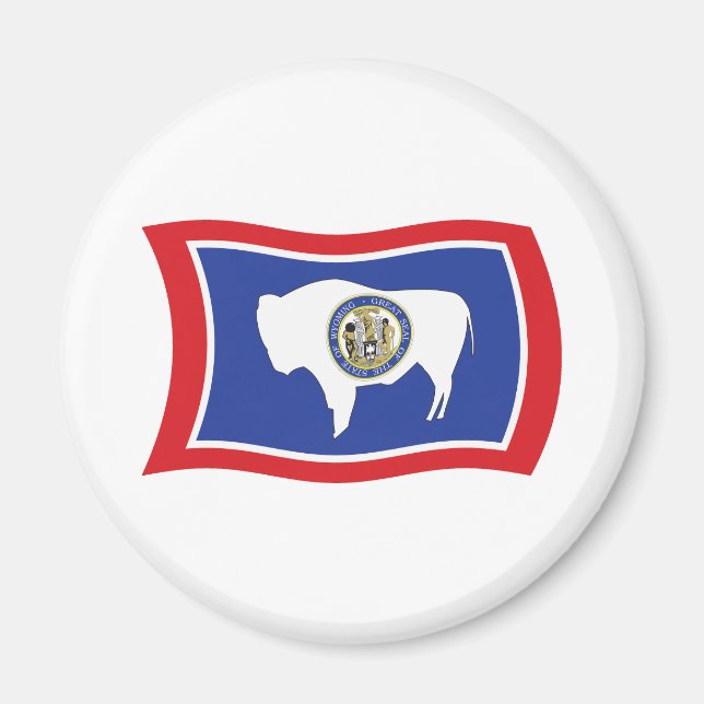 Imán de la bandera de Wyoming (Frente)