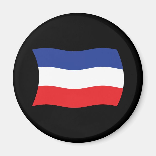 Imán de la bandera de Yugoslavia (Frente)
