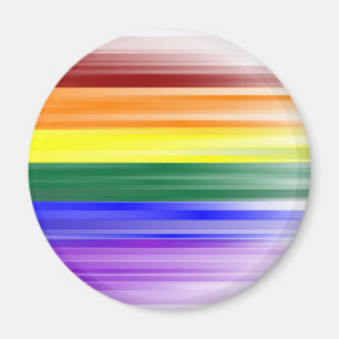 Imán de la bandera del arco iris (redondo)
