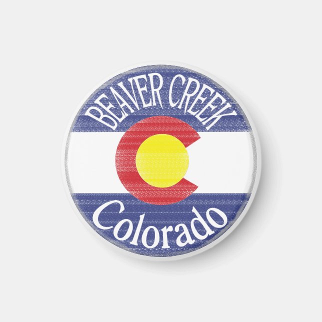 Imán de la bandera del círculo de Beaver Creek Col (Frente)