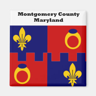 Imán de la bandera del condado de Montgomery