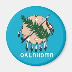 Imán de la bandera del estado de Oklahoma