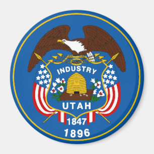 Imán de la bandera del estado de Utah