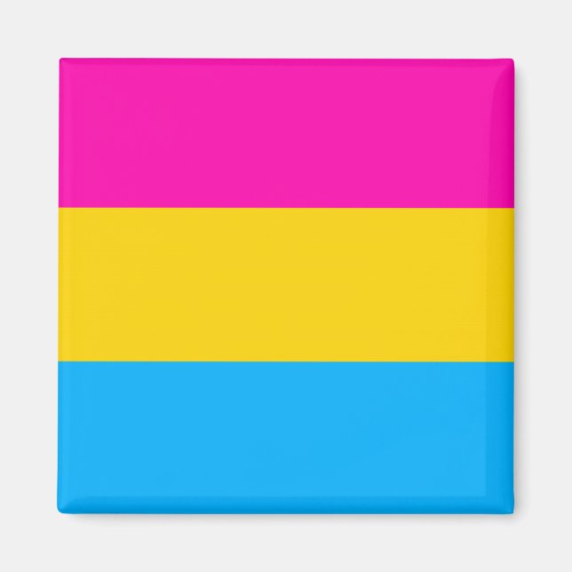 Imán de la bandera del orgullo de Pan (Frente)