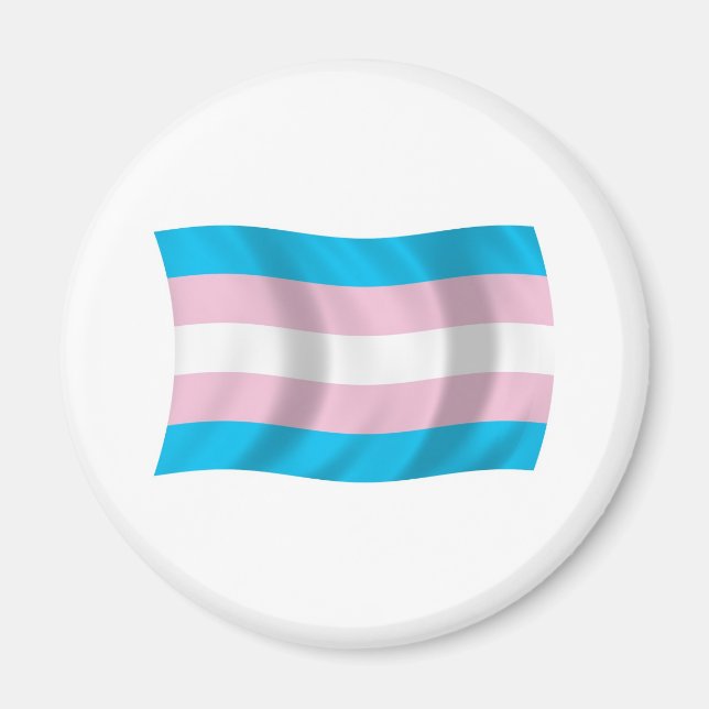 Imán de la bandera del orgullo transgénero (Frente)