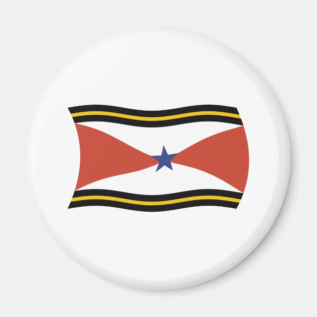 Imán de la bandera del pueblo Akha (Frente)