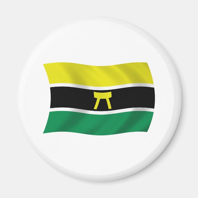 Imán de la Bandera del Pueblo Ashanti (Frente)