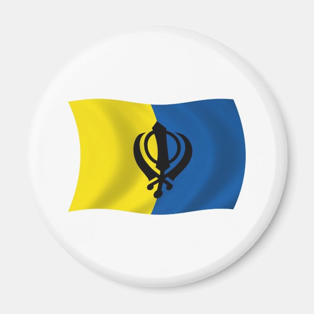 Imán de la bandera del sijismo (Frente)
