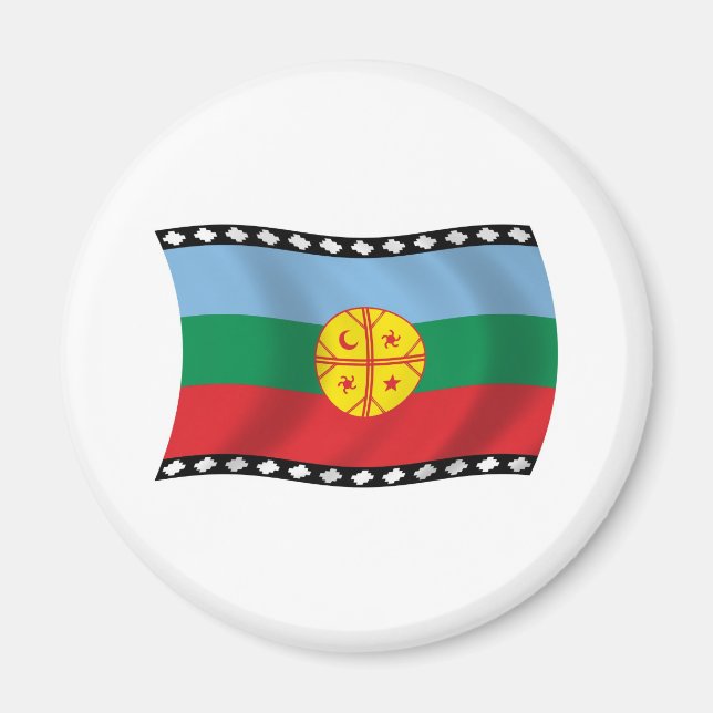 Imán de la Bandera Mapuche (Frente)