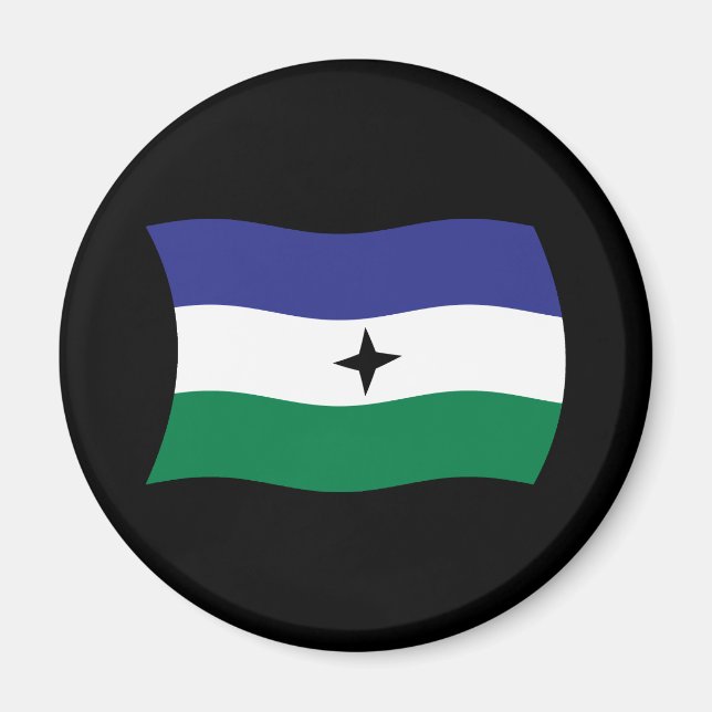 Imán de la Bandera Nacionalista Bubi (Frente)