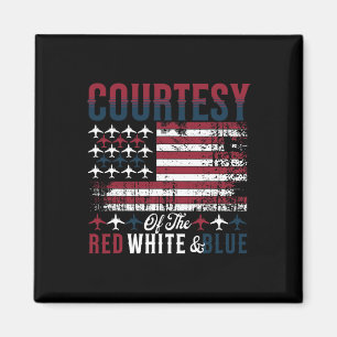 Imán De La Bandera Roja Blanca Y Azul Estadounidense 4