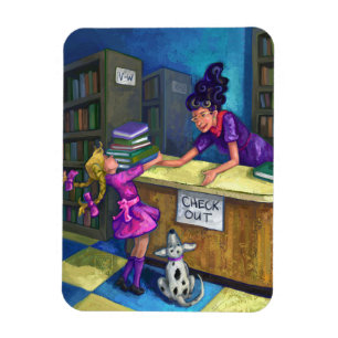 Imán De la biblioteca del control ilustraciones hacia
