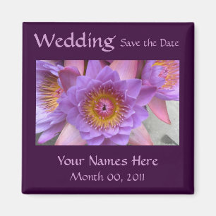 Imán de la boda de la flor de Lotus