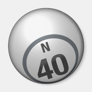 Imán de la bola del bingo de N 40