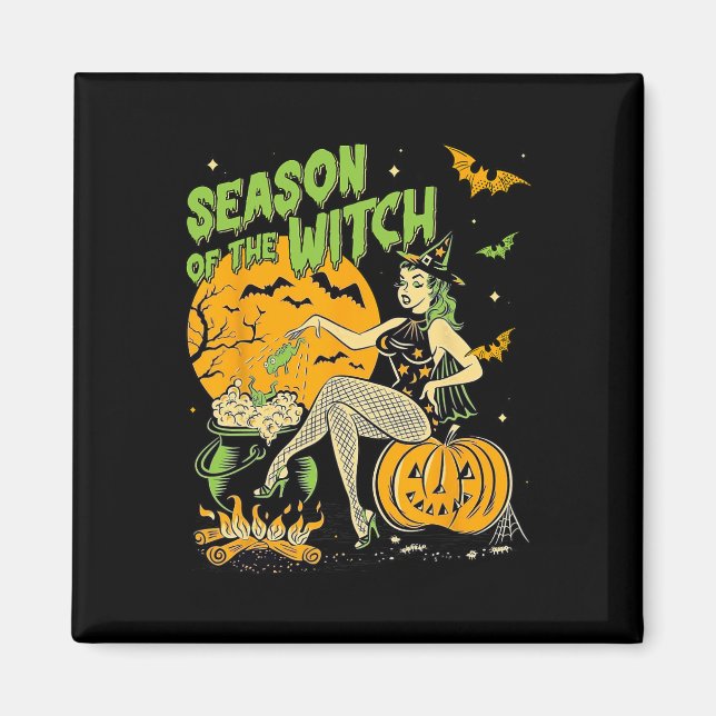 Imán De la Bruja Halloween Samhain (Frente)
