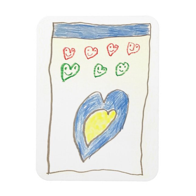 Imán de la caja del corazón (Vertical)