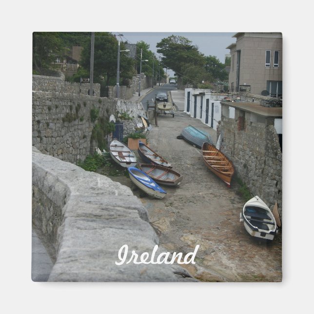 Imán de la callejuela de barcos de Irlanda (Frente)