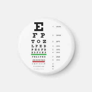 Imán de la carta de ojo de Snellen
