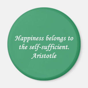 Imán de la cita de la felicidad de Aristóteles