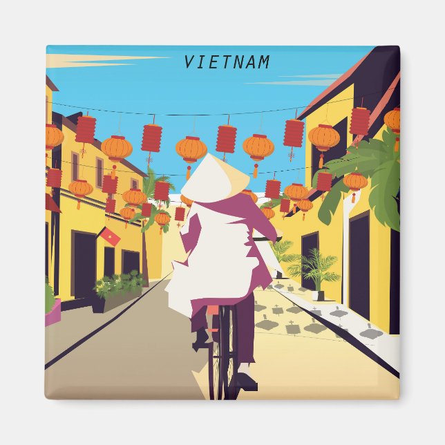 imán de la ciudad de imanes de viaje de Vietnam (Frente)