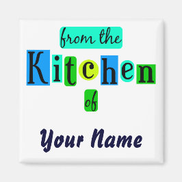 Imán De la cocina del Retro Blues Fridge Magnet